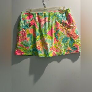 Lilly Pulitzer Multicolor Floral Print Skort - Pink, Green, Blue, Yellow